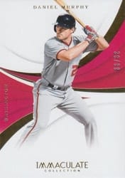 2018 Panini Immaculate Collection Base Set Daniel Murphy #88 card
