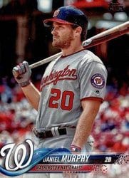 2018 Topps Base Set Daniel Murphy #105 card