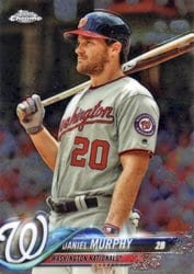 2018 Topps Chrome Base Set Daniel Murphy #196 card