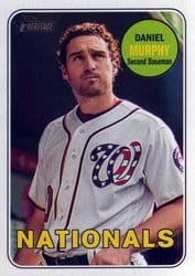 2018 Topps Heritage Base Set Daniel Murphy #326 card