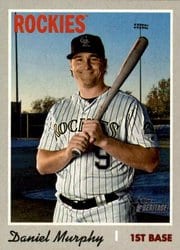 2019 Topps Heritage Base Set Daniel Murphy #544 card