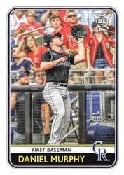 2020 Topps Big League Base Set Daniel Murphy #165 card
