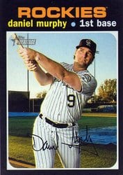 2020 Topps Heritage Base Set Daniel Murphy #158 card