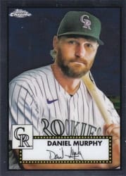 2021 Topps Chrome Platinum Anniversary Base Set Daniel Murphy #461 card