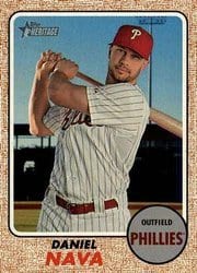 2017 Topps Heritage Base Set Daniel Nava #561 card