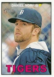 2016 Topps Heritage Base Set Daniel Norris #404 card