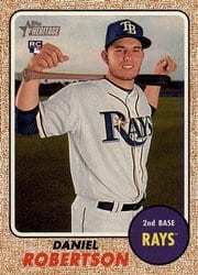 2017 Topps Heritage Base Set Daniel Robertson #588 card