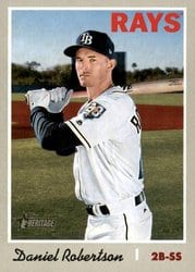 2019 Topps Heritage Base Set Daniel Robertson #175 card