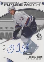 2020-21 SP Signature Edition Legends Base Set Daniel Sedin #398 card