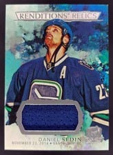 2021-22 Upper Deck The Cup Rendition Relics Daniel Sedin #RR-DS card