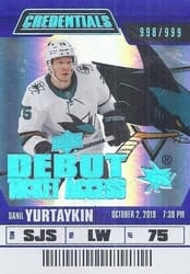 2019-20 Upper Deck Credentials Base Set Danil Yurtaykin #86 card