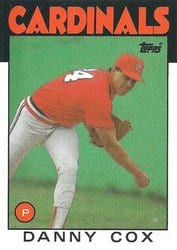 1986 Topps Base Set Danny Cox #294 card