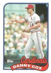 1989 Topps Base Set Danny Cox #562 card