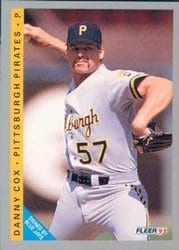 1993 Fleer Base Set Danny Cox #499 card