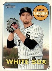 2018 Topps Heritage Base Set Danny Farquhar #523 card