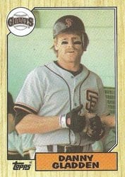 1987 Topps Base Set Danny Gladden #46 card