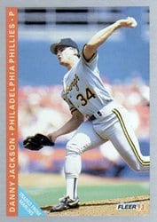 1993 Fleer Base Set Danny Jackson #492 card