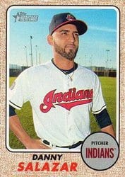 2017 Topps Heritage Base Set Danny Salazar #471 card
