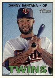 2016 Topps Heritage Base Set Danny Santana #670 card