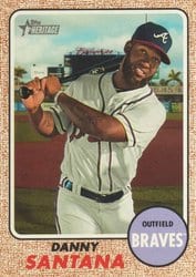 2017 Topps Heritage Base Set Danny Santana #548 card