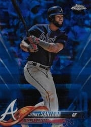 2018 Topps Chrome Sapphire Edition Base Set Danny Santana #441 card