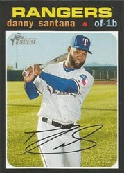 2020 Topps Heritage Base Set Danny Santana #175 card