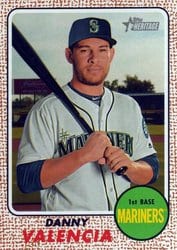 2017 Topps Heritage Base Set Danny Valencia #86 card