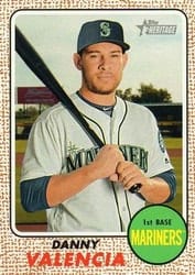 2017 Topps Heritage Base Set Danny Valencia #86b card