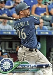 2018 Topps Base Set Danny Valencia #414 card
