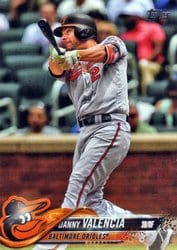 2018 Topps Update Base Set Danny Valencia #US163 card