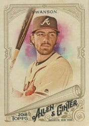 2018 Topps Allen & Ginter Base Set Dansby Swanson #47 card