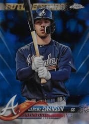 2018 Topps Chrome Sapphire Edition Base Set Dansby Swanson #167 card