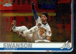2019 Topps Chrome Base Set Dansby Swanson #169 card