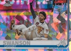 2019 Topps Chrome Sapphire Edition Base Set Dansby Swanson #191 card