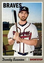 2019 Topps Heritage Base Set Dansby Swanson #316 card