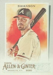 2020 Topps Allen & Ginter Base Set Dansby Swanson #263 card
