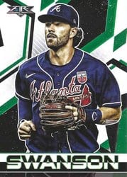 2021 Topps Fire Base Set Dansby Swanson #3 card