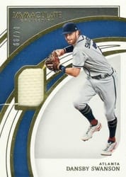 2022 Panini Immaculate Collection Base Set Dansby Swanson #92 card