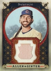 2023 Topps Allen & Ginter Relics (Pattern B) Dansby Swanson #AGRB-DS card