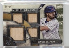 2025 Topps Museum Collection Single Player Primary Pieces Quad Relics Dansby Swanson #SPPQ-DS card