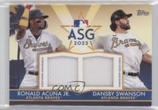 2022 Topps Update All-Star Stitches Dual Dansby Swanson / Ronald Acuña Jr. #ASSD-AS card