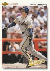 1992 Upper Deck Base Set Dante Bichette #378 card