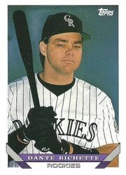 1993 Topps Base Set Dante Bichette #644 card