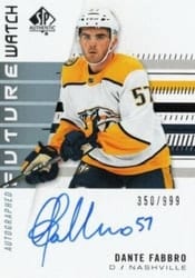 2019-20 SP Authentic Base Set Dante Fabbro #179 card