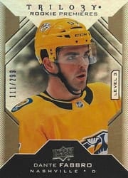 2019-20 Upper Deck Trilogy Base Set Dante Fabbro #121 card