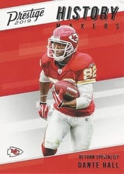 2019 Panini Prestige History Makers Dante Hall #HM-DH card