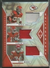 2022 Panini Phoenix Regeneration Dante Hall / Skyy Moore / Tyreek Hill #REGEN-5 card