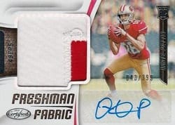 2018 Panini Certified Base Set Dante Pettis #216 card