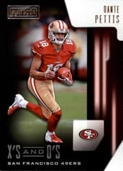 2018 Panini Playbook X's and O's Dante Pettis #31 card