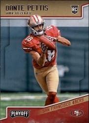 2018 Panini Playoff Base Set Dante Pettis #218 card
